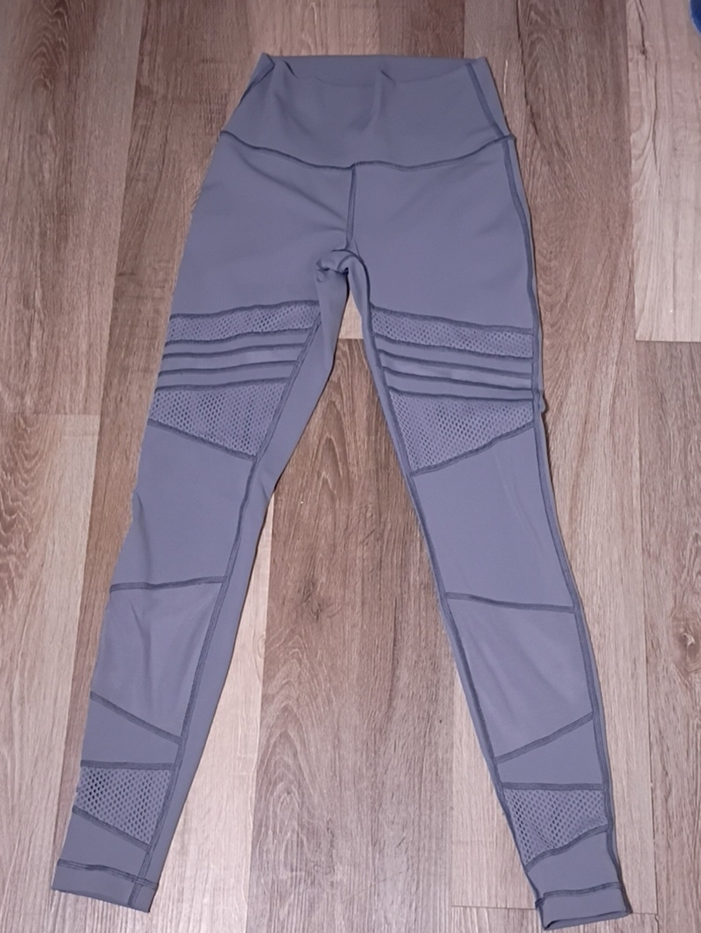 lululemon athletica Slate Gray High-Waist Mesh-Panel Leggings